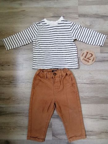 Pantalon et t-shirt 12 mois