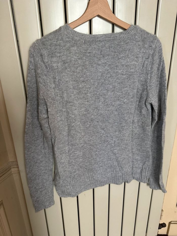 Pull gris col rond Pimkie S - photo numéro 3