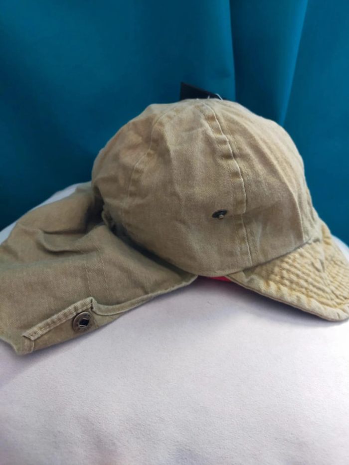 Casquette en jean style saharienne vintage – 100% coton - photo numéro 2