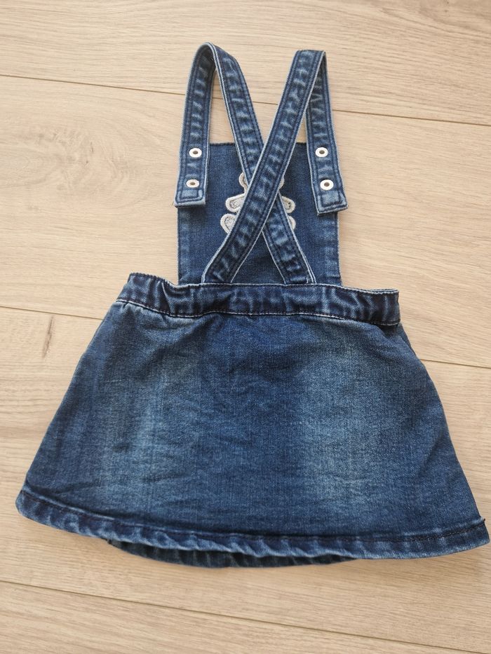 Robe en jean bébé fille Lulu Castagnette 6 mois - photo numéro 3