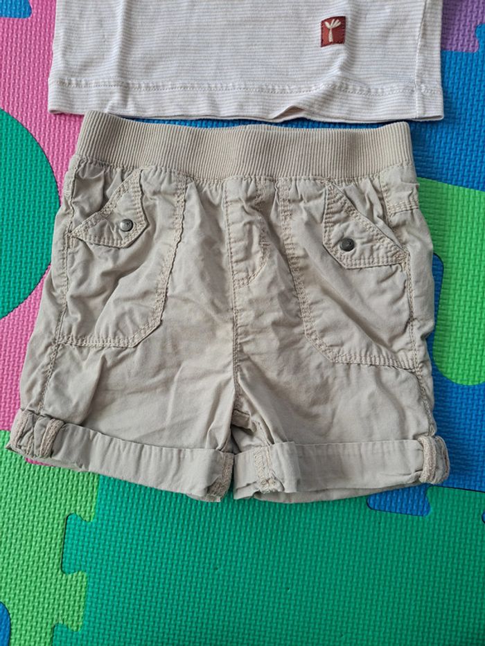 Lot 2 t-shirts + 2shorts 12m - photo numéro 3