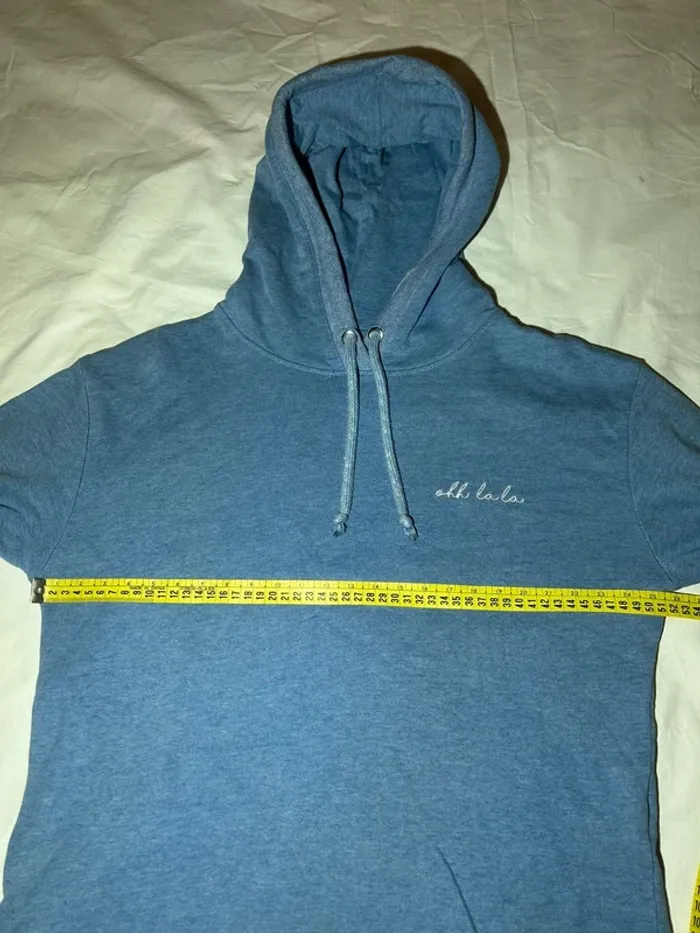 Pull à capuche bleue kiabi - photo numéro 7