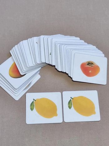 60 cartes memory sur les fruits