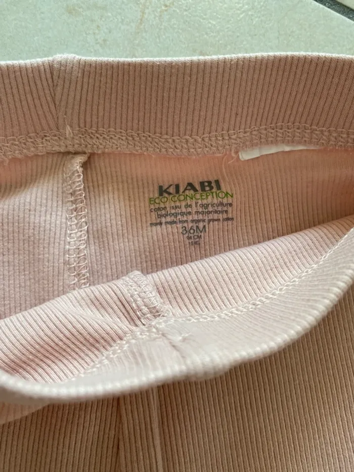 Legging côtelé rose Kiabi 36 mois - photo numéro 4