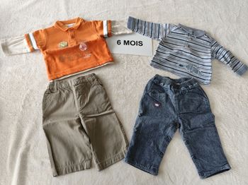 Lot de 2 ensembles garçons 6 mois