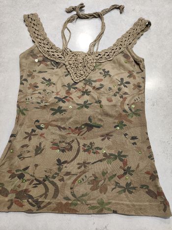 Haut débardeur sans manches kaki – taille 36