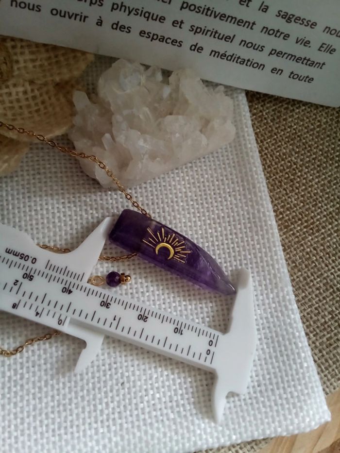 Collier pointe d'améthyste 💜. - photo numéro 3