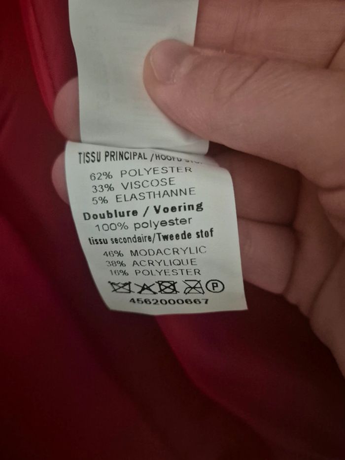 Manteau femme rouge - photo numéro 5