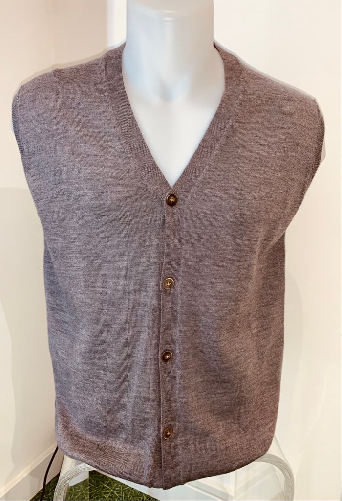 Cardigan sans manches laine mérinos Privati Firenze