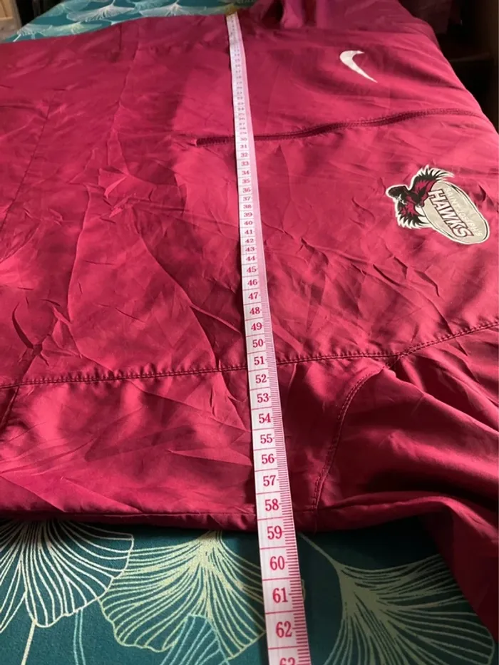 Veste coupe-vent 1/4zip manches courtes bordeaux pour homme Nike St Joseph Hawks taille M 304 - photo numéro 9