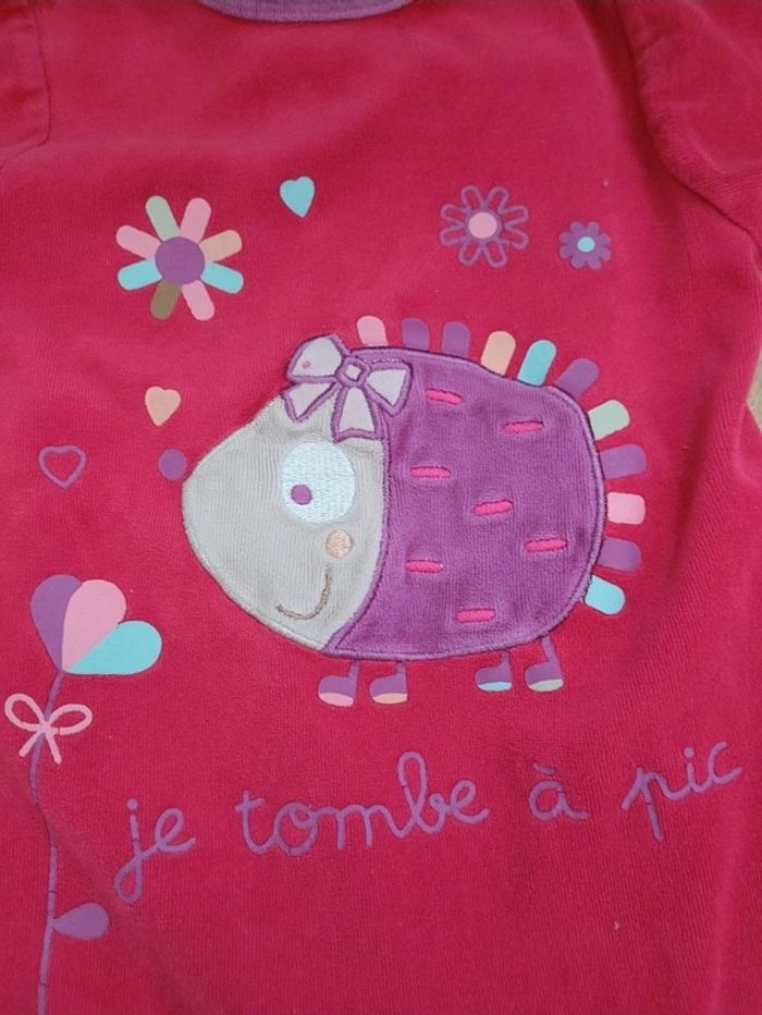 Pyjama velours Pommette 18 mois - photo numéro 2