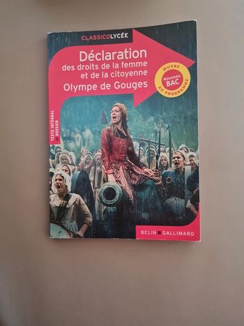 Déclaration des droits de la femme et de la citoyenne.  Olympe de gouges