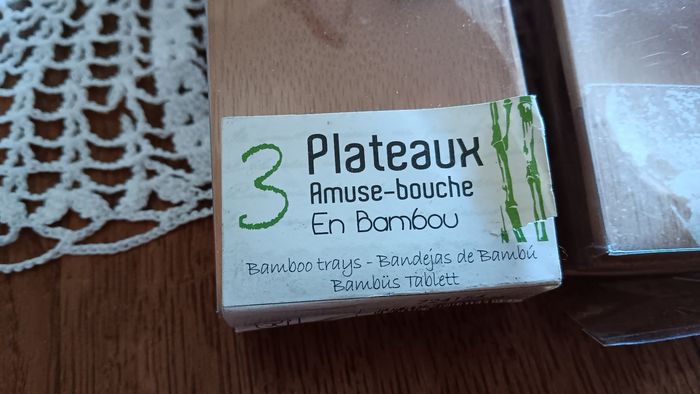 Plateaux amuse bouche et mini cuillères. En Bambou - photo numéro 3
