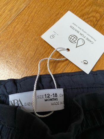 Pantalon bleu marine zara baby fille 12/18 mois 86cm 12-18 mois