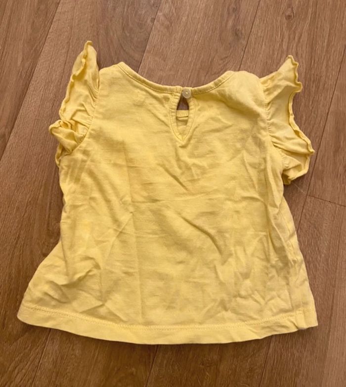 T-shirt jaune fille 6M - photo numéro 2