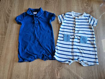 Lot de 2 combinaisons Petit Bateau 6 mois