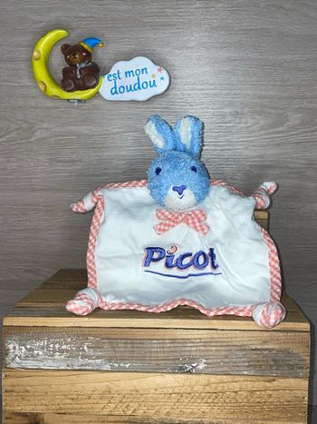 LAI04 doudou lapin 🐰 picot