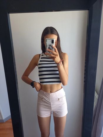 Short taille haute rose xs