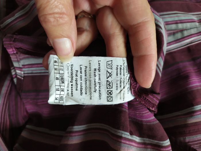 Chemise prune et grise à rayures - photo numéro 4
