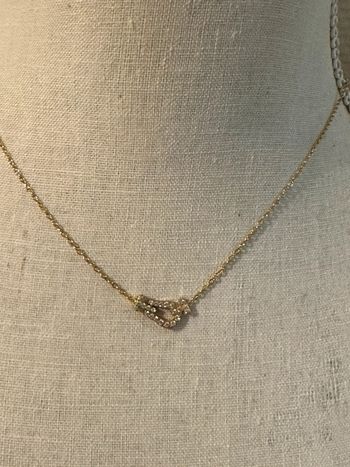 Collier réglable acier inoxydable or câble force acier inoxydable or cristaux