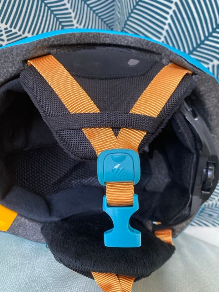 Casque de ski réglable bleu et orange taille S - photo numéro 6