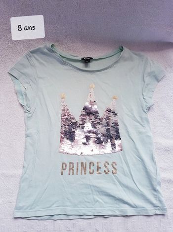 T-shirt kiabi sequin 8 ans