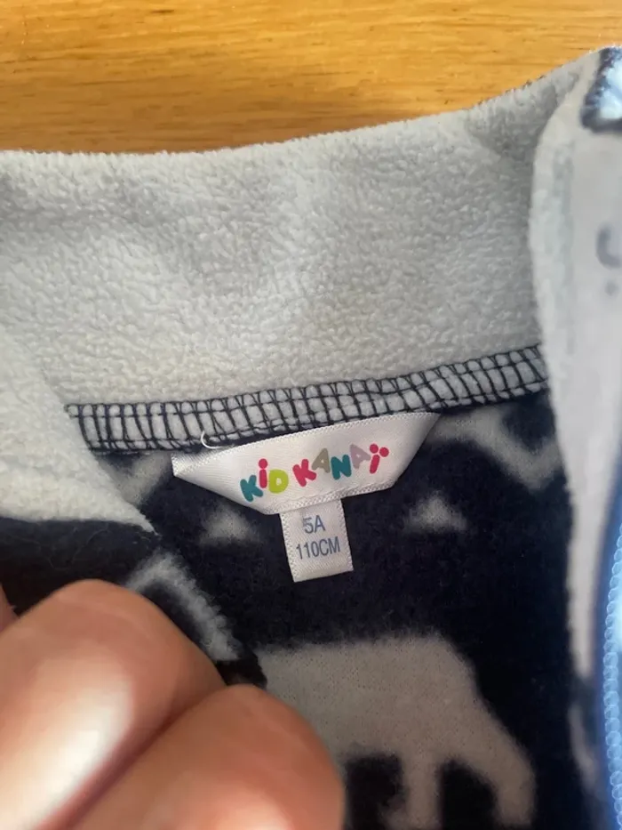 Pull polaire bleu 5 ans garçon - photo numéro 3