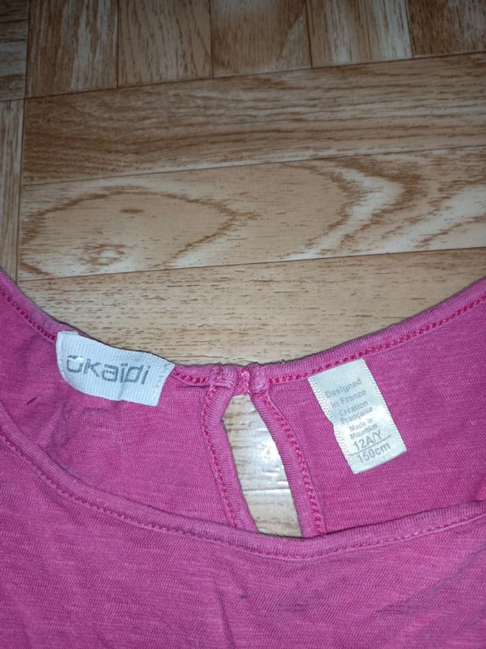 Débardeur fille Okaïdi rose en bon état - photo numéro 2