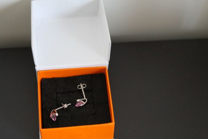 Boucles d'oreilles argent /oxydes de zirconium - photo numéro 2