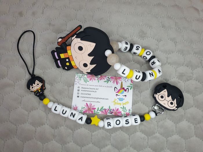 Attache tétine + Hochet Harry Potter