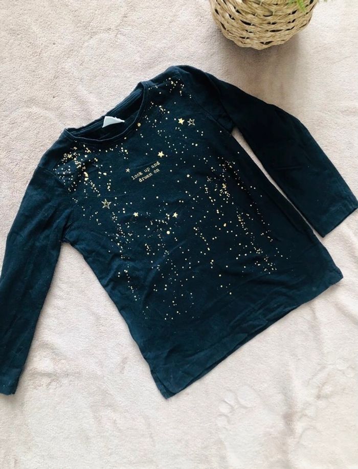 Tee-shirt noir et or Zara - photo numéro 5