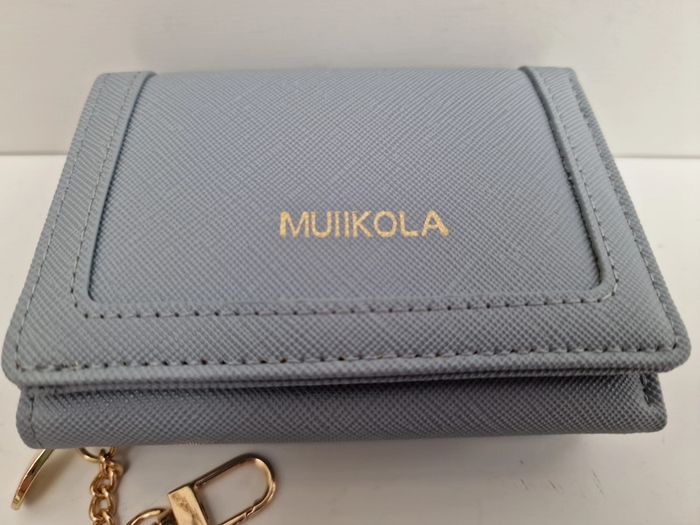 Portefeuille Muiikola Cuir Synthétique Bleu Ciel Doré - photo numéro 15