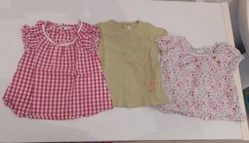 lot de t-shirts t.9 mois