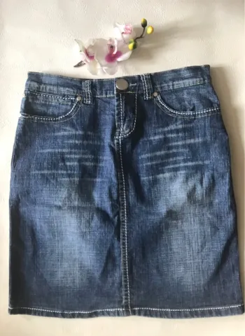 Jupe en jean mi longue