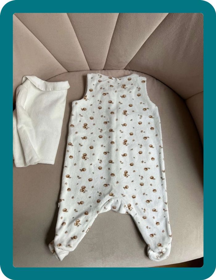 Ensemble deux pièces velours noisettes mixte 3 mois - Sergent Major - photo numéro 5