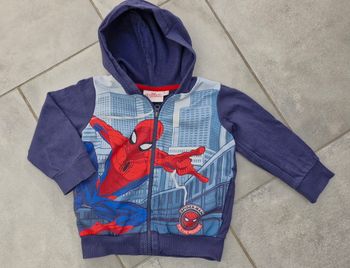 Sweat zippé à capuche Spider-Man Marvel 3 ans