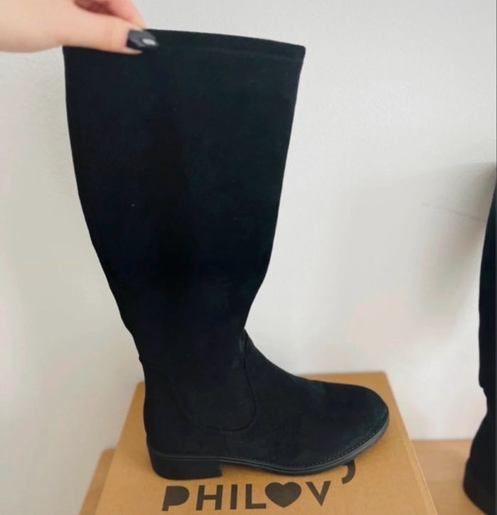 Jolies bottes mi-hautes en suédine - Chaussea - Pointure 36 - photo numéro 8