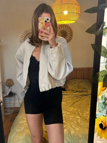 Veste bomber Zara – Gris clair – Taille M