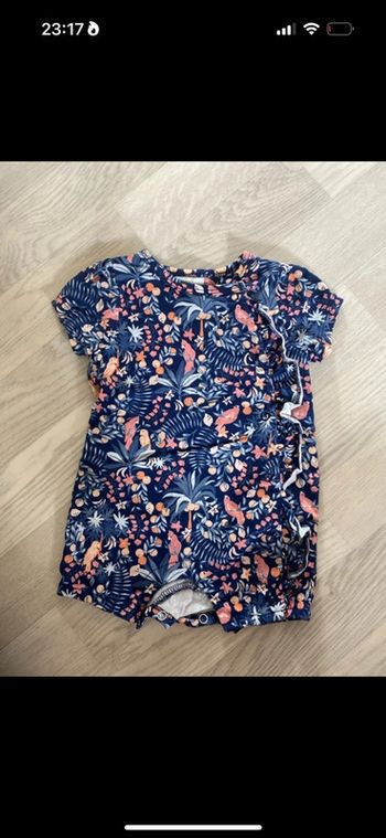 Barboteuse 3 mois bleue TAO