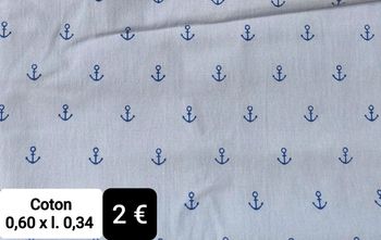 Coton ancre bleue