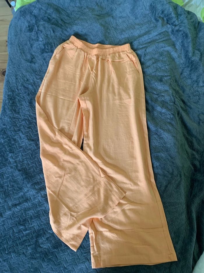 Pantalon large orange taille M