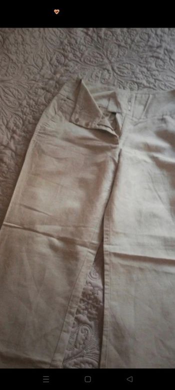 Pantalon beige en lin