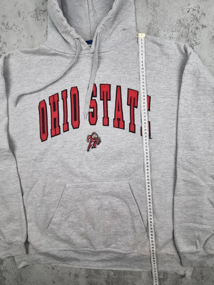 Sweat à capuche universitaire Ohio State gris clair – Taille 2X / 56-58 FR (mesures en photos) - photo numéro 7