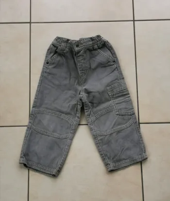 Pantalon velours gris kid kanaï 24 mois, 86 cm