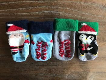 2 paires de chaussettes noël anti-dérapantes 3-6mois