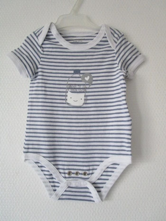 Body rayé Vertbaudet 9 mois NEUF - photo numéro 2