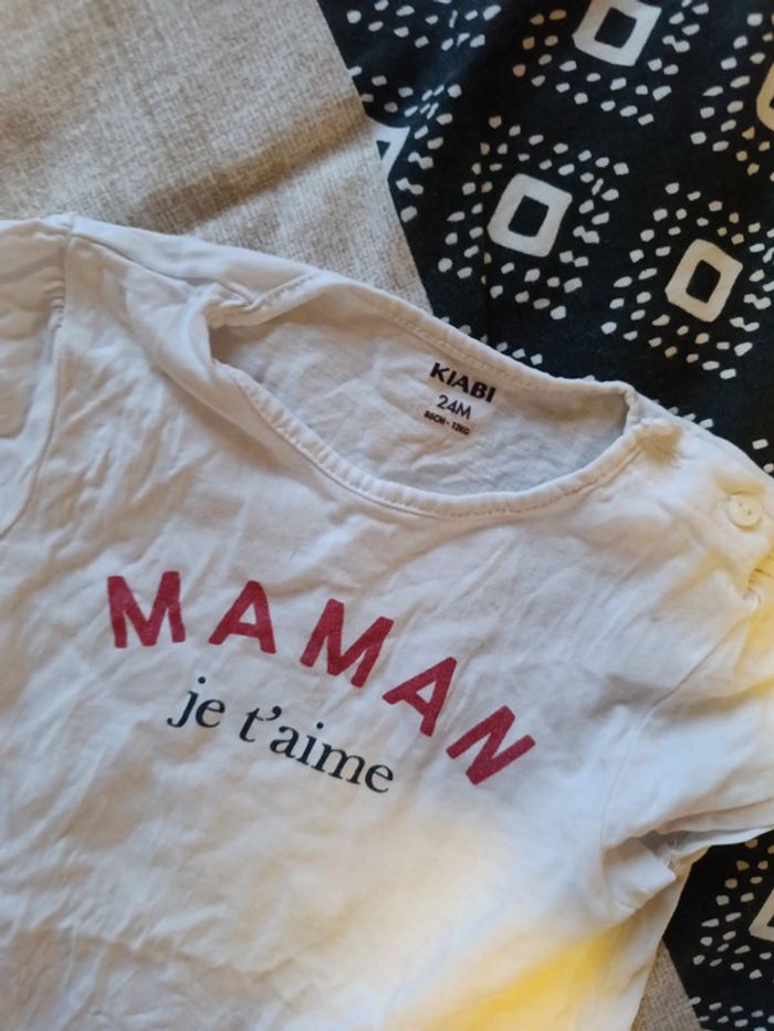 Lot de deux t-shirt taille 24 mois - photo numéro 3