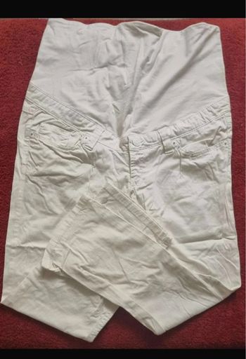 Pantalon de grossesse blanc en jean