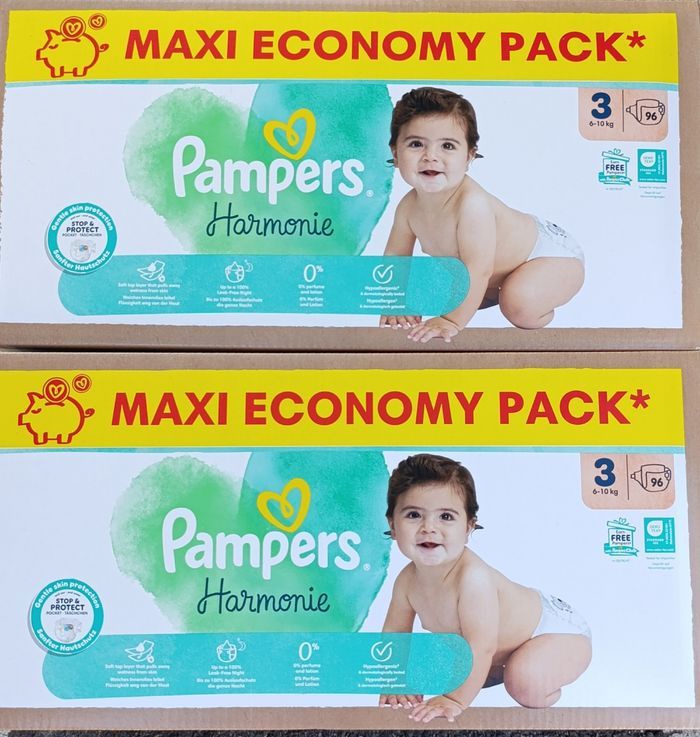 192 couches Pampers harmonie taille 3 - photo numéro 2