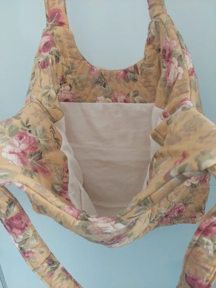 Sac cabas fleuri recyclé - photo numéro 3